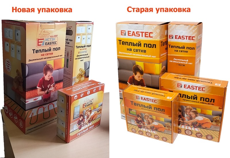 Упаковки с теплым полом EASTEC